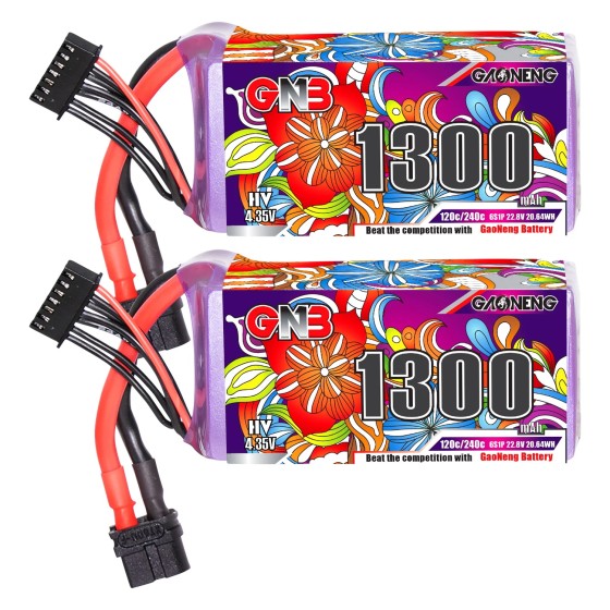 GAONENG GNB 1300MAH 22.8V 6S 120C XT60 HV High Voltage Brushless FPV Quads QuadCopter HeliCopter MultiCopte Freestyle Drone  UAV